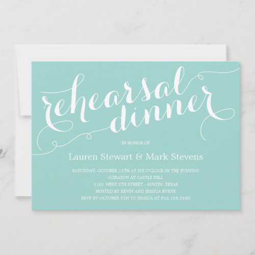 Flourish Chic Rehearsal Dinner Invitation