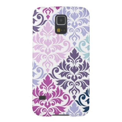 Flourish Damask Art I Purples Pinks Blues White Galaxy S5 Case