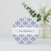 Flourish Damask Pattern - blue (Standing Front)