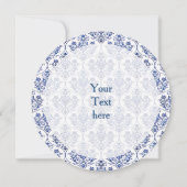 Flourish Damask Pattern - blue (Back)