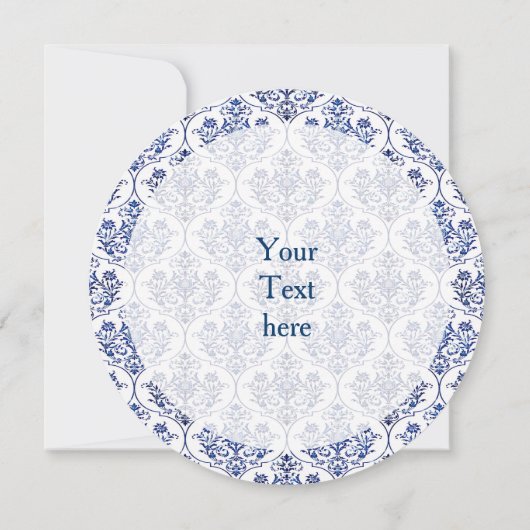 Flourish Damask Pattern - blue (Back)