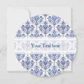 Flourish Damask Pattern - blue (Front)