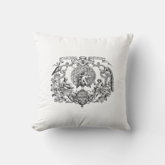 Flourish Decoration Throw Pillow (Front)
