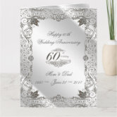 Flourish 60th Diamond Wedding Anniversary Invite, Zazzle in 2023