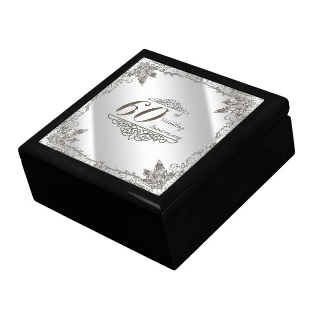 Flourish Diamond 60th Wedding Anniversary Gift Box (Side)