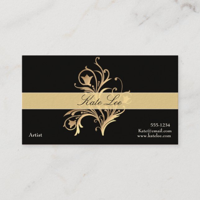 Flourish  Elegant Professional business card (Front)