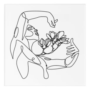 Flourish – Feminine Line Art with Flowers