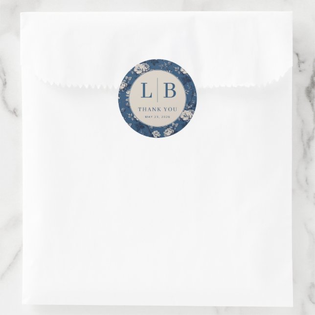 Flourish & Fête Wedding Classic Round Sticker (Bag)