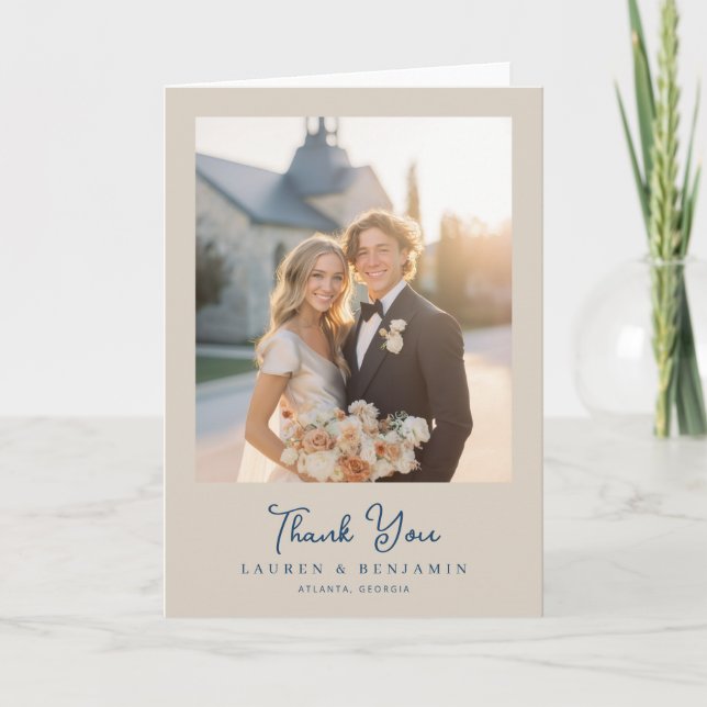 Flourish & Fête Wedding Thank You Card (Front)