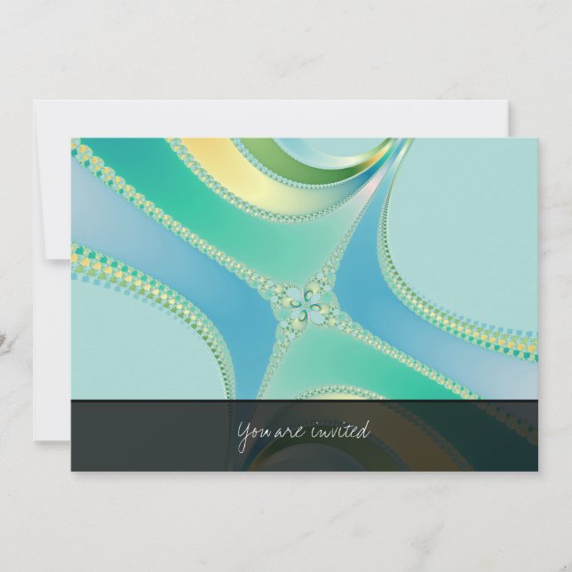 Flourish - Fractal Art Invitation (Front)
