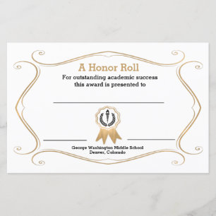 Flourish Frame Academic Award Certificate