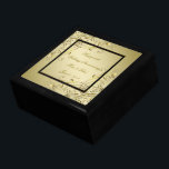 Flourish Gold 50th Wedding Anniversary Gift Box<br><div class="desc">A Digitalbcon Images Design featuring a gold and black color and flourish design theme with a variety of custom images, shapes, patterns, styles and fonts in this one-of-a-kind "Flourish Gold Black 50th Wedding Anniversary" Gift Box. This elegant and attractive design comes complete with customizable text lettering to suit your own...</div>