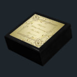Flourish Gold 50th Wedding Anniversary Gift Box<br><div class="desc">A Digitalbcon Images Design featuring a gold and color and flourish design theme with a variety of custom images, shapes, patterns, styles and fonts in this one-of-a-kind "Flourish Gold 50th Wedding Anniversary" Gift Box. This elegant and attractive design comes complete with customizable text lettering to suit your own special occasion....</div>