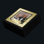 Flourish Gold Black 50th Wedding Anniversary Photo Gift Box<br><div class="desc">A Digitalbcon Images Design featuring a gold and black color and flourish design theme with a variety of custom images, shapes, patterns, styles and fonts in this one-of-a-kind "Flourish Gold 50th Wedding Anniversary" Photo Gift Box. This elegant and attractive design comes complete with customizable text lettering and photo insert to...</div>