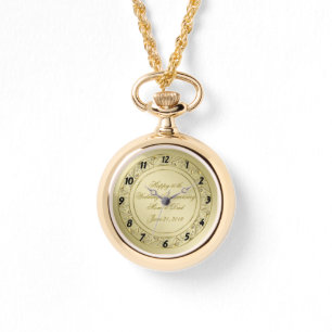 Flourish Golden 50th Wedding Anniversary Watch