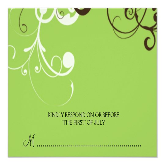 flourish; green reply card