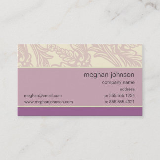 Flourish Lilac Chic Business Card Template