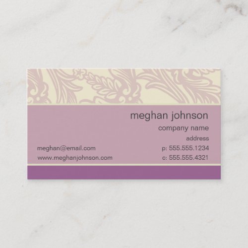 Flourish Lilac Chic Business Card Template