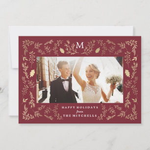Flourish Monogram Holiday Photo Card