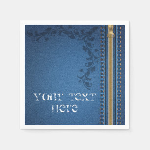 Flourish Painted Jeans Denim Napkins