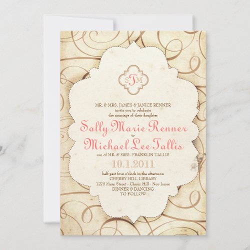 Flourish &amp; Scroll Storybook Fairytale Invitation