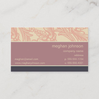 Flourish Soft Eggplant Chic Business Card Template