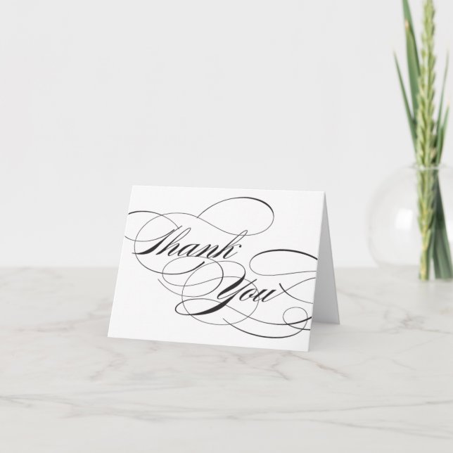 Flourish Thank You Reception Sign Card (Front)