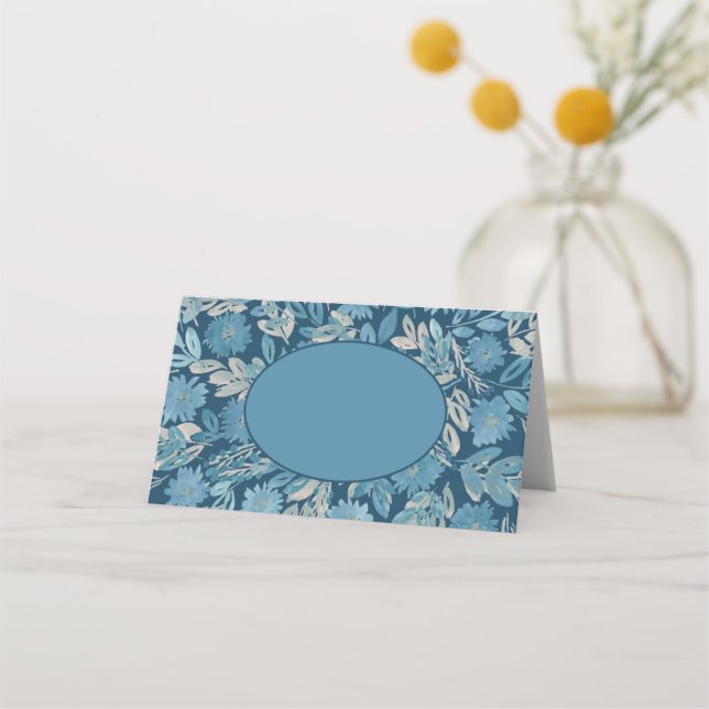Flourish Watercolor Painting Place Card (Front)