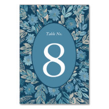 Flourish Watercolor Painting Table Number