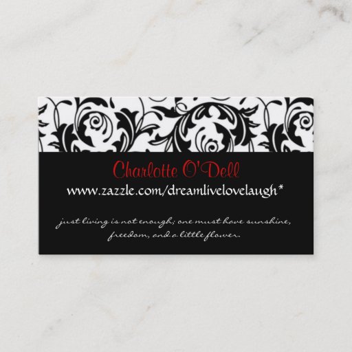 Customizable flourish; website marketing business card template