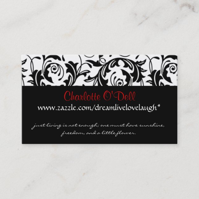 flourish; website marketing business card (Front)