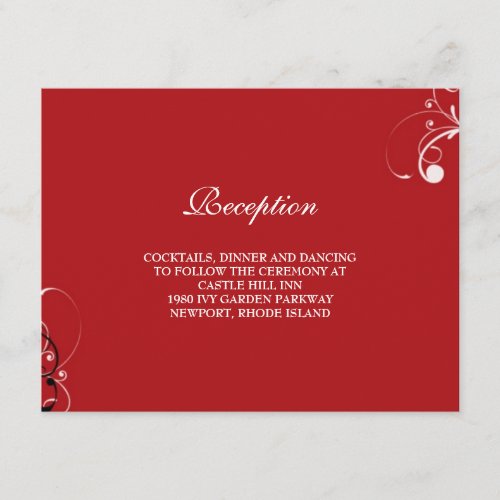 flourish wedding reception personalized invites