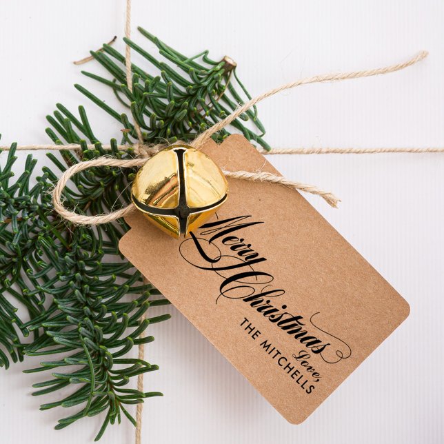 Flourished Calligraphy Merry Christmas Love Self-inking Stamp (Creator Uploaded)