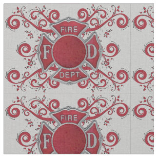 Flourished Fire Department Fabric