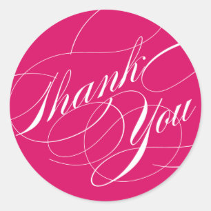 Flourished Thank You Sticker