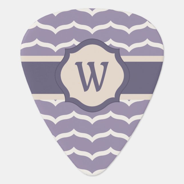 Flourished Zigzag Guitar Pick (Front)