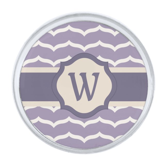 Flourished Zigzag Lapel Pin (Front)