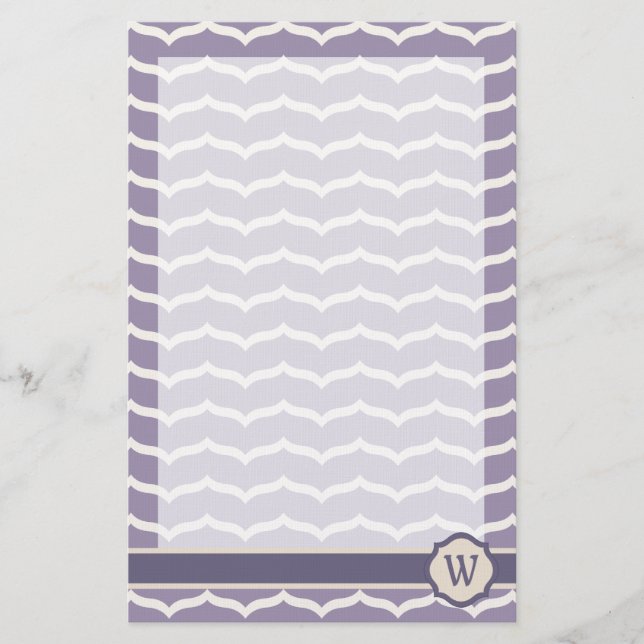Flourished Zigzag Stationery (Front)
