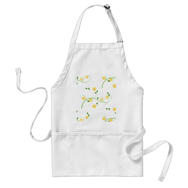 Flourishes and Flowers Adult Apron (Front)
