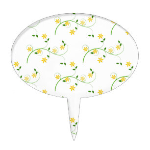 Flourishes and Flowers Cake Topper