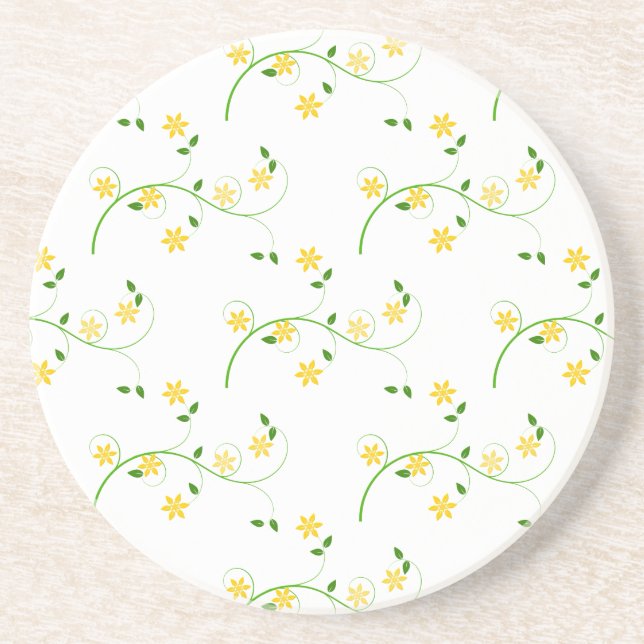 Flourishes and Flowers Drink Coaster (Front)