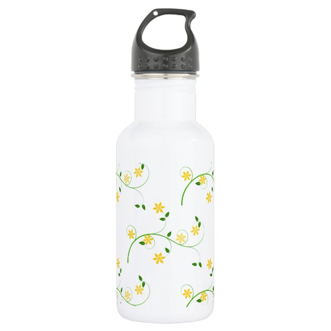 Flourishes and Flowers Stainless Steel Water Bottle (Front)