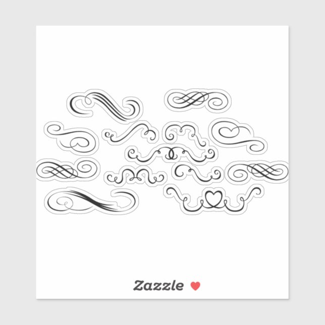 flourishes-scroll-border-frame sticker (Sheet)