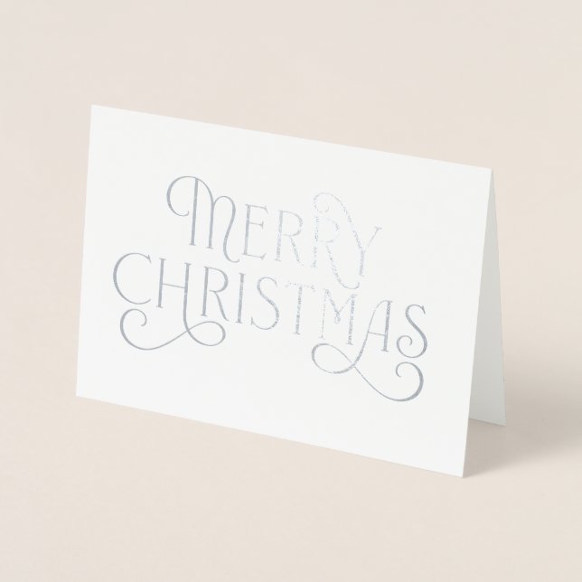 Flourishing Merry Christmas design Foil Card (Front)