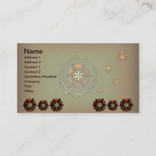 FlouroborosOfLife Ouroboros  FlowerOfLife Business Card