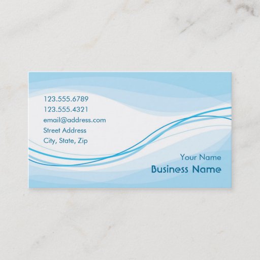 Customizable Flow Business Card (blue)