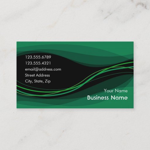 Customizable Flow Business Card (night green)