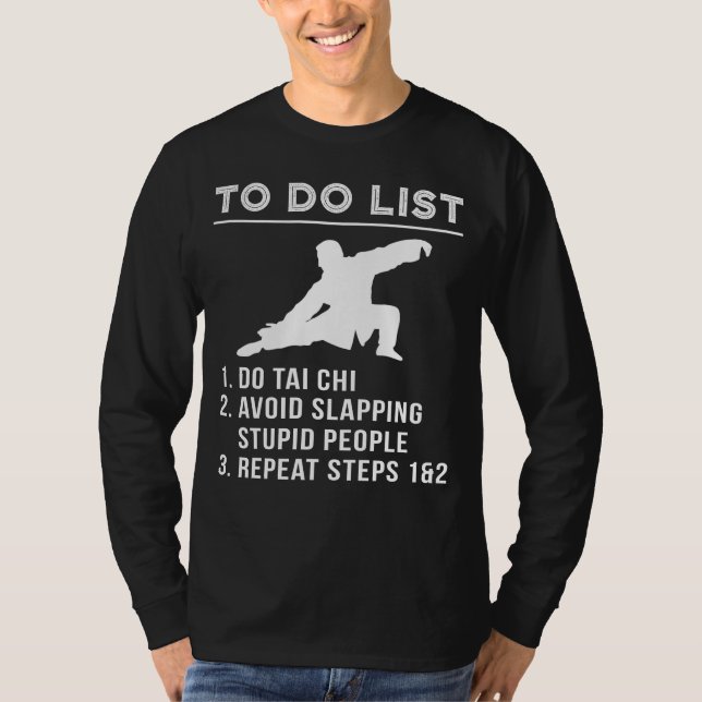 Flow & Chuckle - Hilarious To-Do Tai Chi Tee for t (Front)