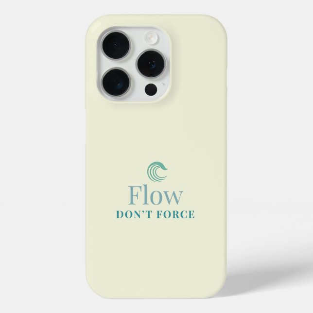 Flow Don’t Force Minimal iPhone 1Case Case-Mate iPhone Case (Back)