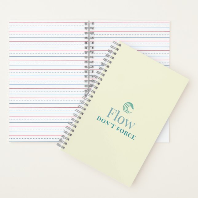 Flow Don’t Force Minimal Motivational Notebook (Inside)